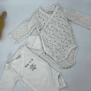 Orchestra bodysuits set from French brand Orchestra. 1 month -54cm.